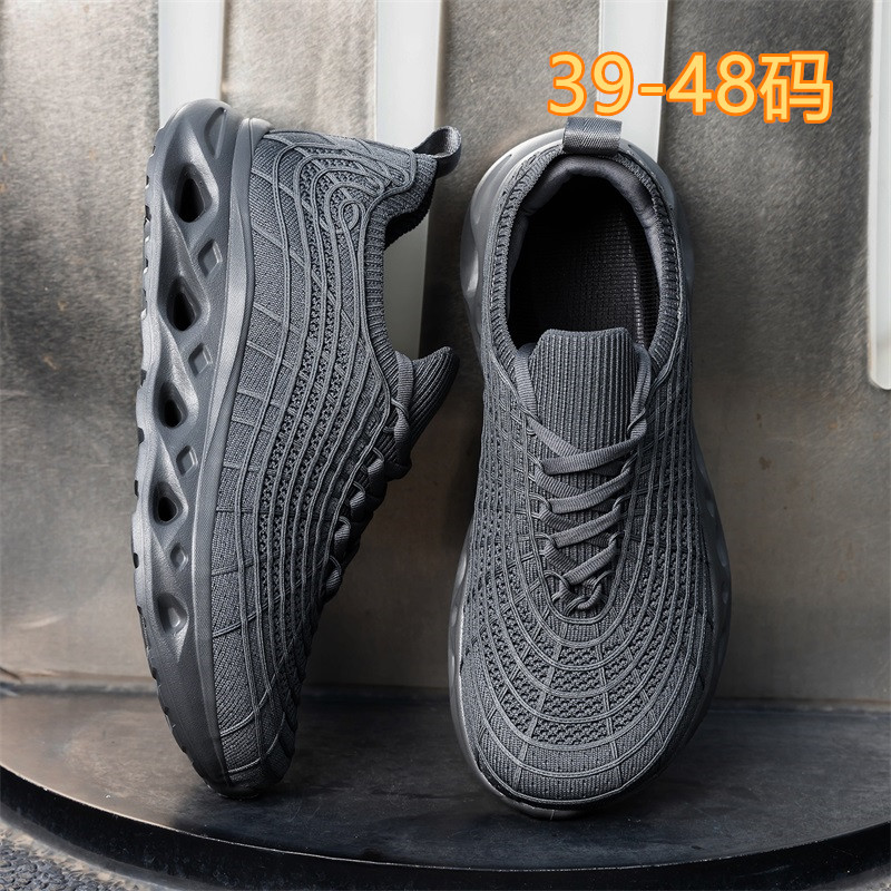 Sneaker Case - メンズプラスサイズワイドトゥボックスカジュアルスニーカー、クッションランニングシューズ、軽量通気性ニットウォーキングシューズ（仕事やジムスポーツ用）