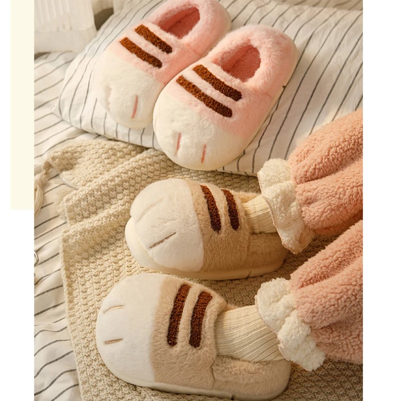 ホームファジースリッパ レディース 冬用 暖かい 猫の肉球  - Sneaker Care Set のレビューと価格